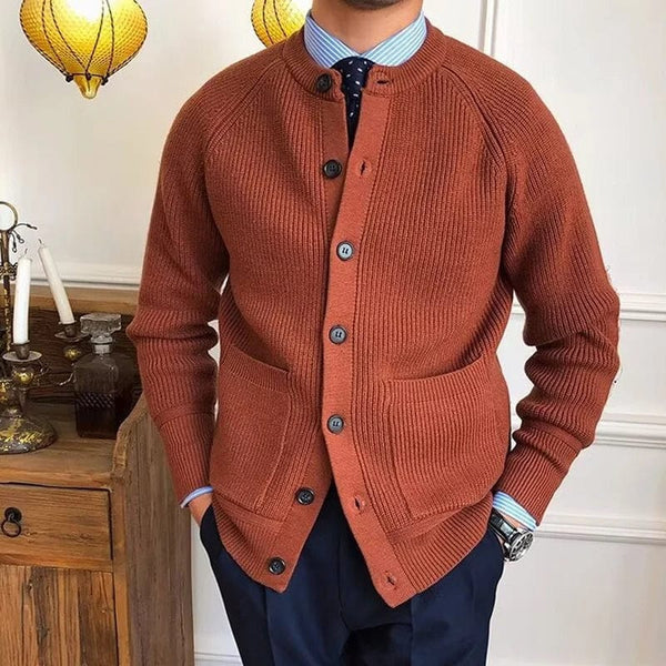 MANFRED - VINTAGE KNOPFSTRICKJACKE