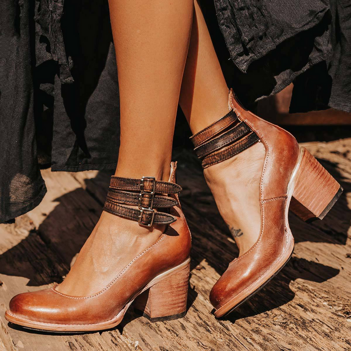 HENRIETTA - SCHUHE MIT ABSATZ AUS VINTAGE-LEDER