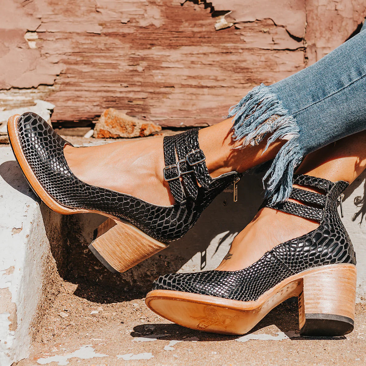 HENRIETTA - SCHUHE MIT ABSATZ AUS VINTAGE-LEDER