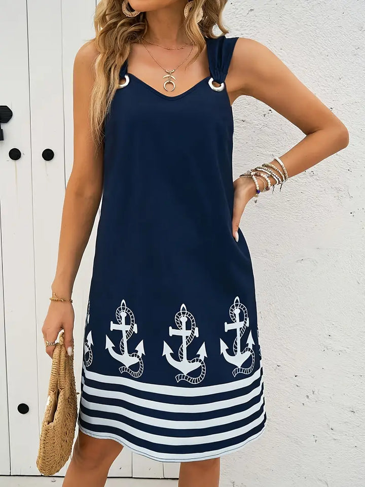 BERNA - ÄRMELLOSES KLEID MIT BREITEN TRÄGERN