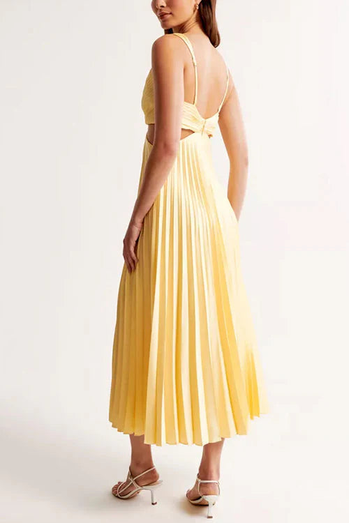 SERAP - PLISSIERTES KLEID MIT SEITLICHEN AUSSCHNITTEN