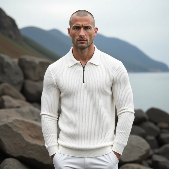 ARMIN - STRICKPULLOVER MIT REISSVERSCHLUSS