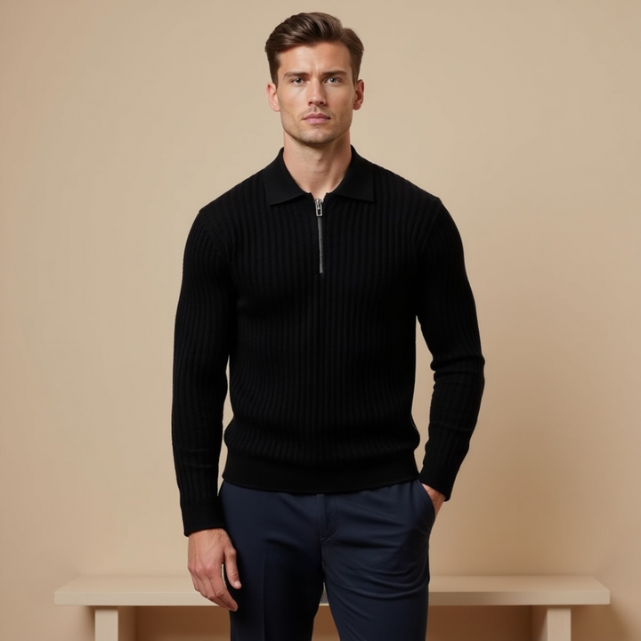 ARMIN - STRICKPULLOVER MIT REISSVERSCHLUSS