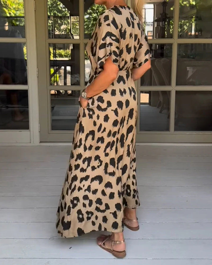 LISBETH - LANGES KLEID MIT TIERPRINT