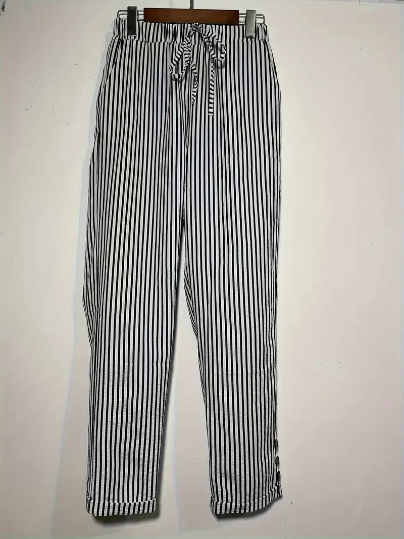 RIEKE - WEITE HOSE MIT VERTIKALEN STREIFEN