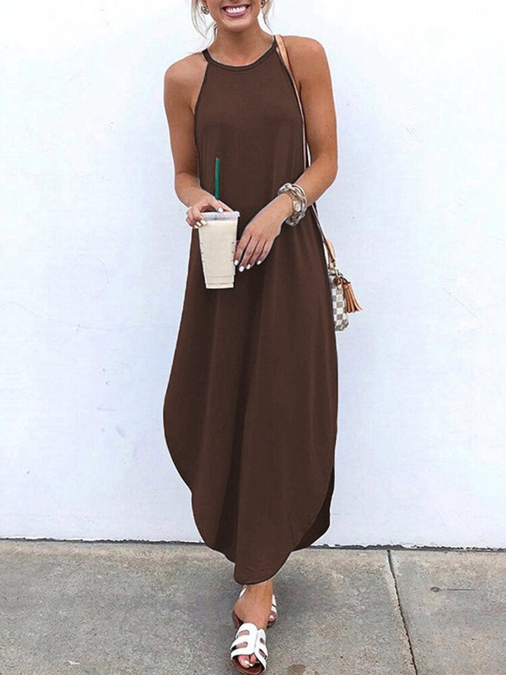 COSIMA - LANGES ÄRMELLOSES KLEID
