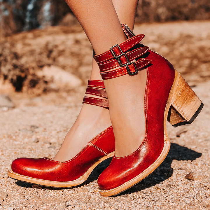 HENRIETTA - SCHUHE MIT ABSATZ AUS VINTAGE-LEDER