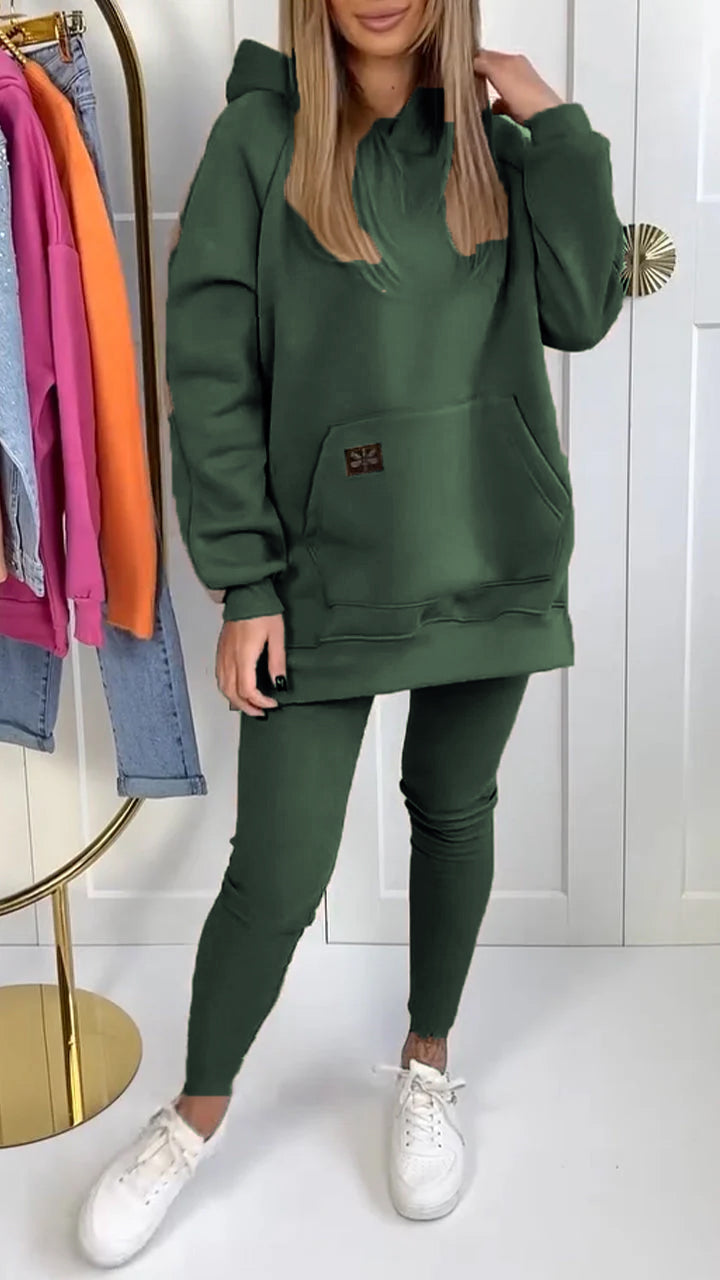 SAMIRA - SET AUS KAPUZENPULLOVER UND LEGGINGS