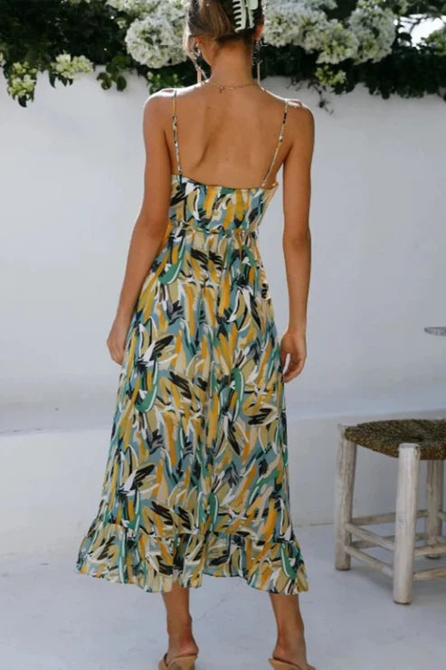 WALTRAUD - MAXIKLEID MIT DÜNNEN TRÄGERN