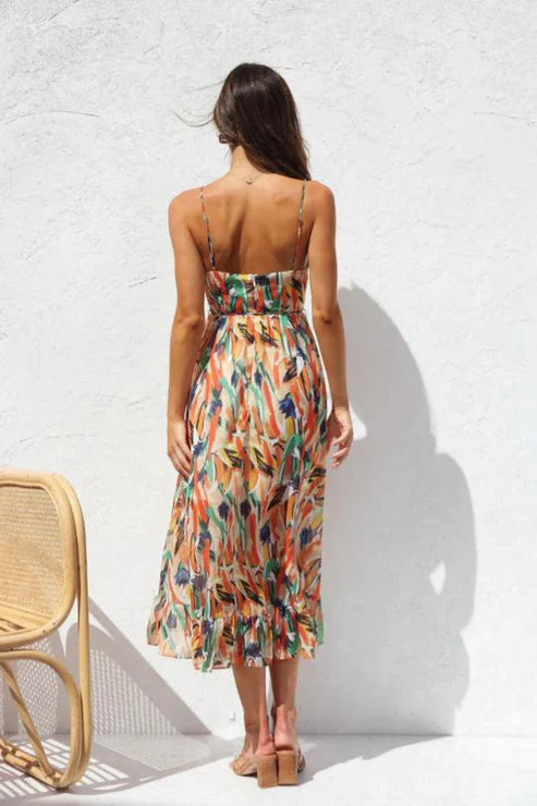WALTRAUD - MAXIKLEID MIT DÜNNEN TRÄGERN