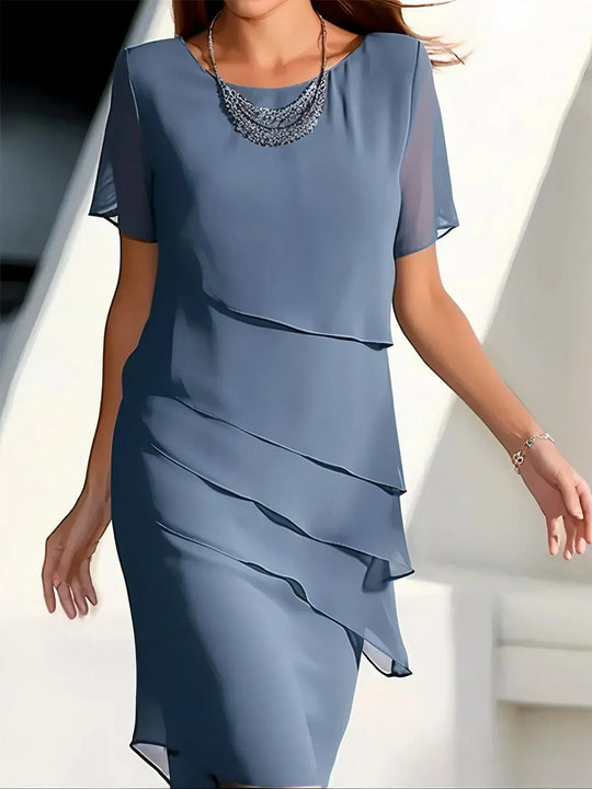 DORINA - MIDIKLEID MIT KURZEN ÄRMELN