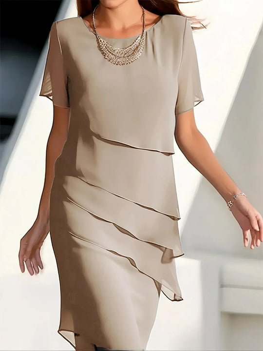 DORINA - MIDIKLEID MIT KURZEN ÄRMELN