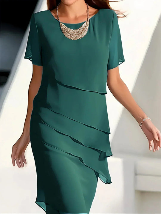DORINA - MIDIKLEID MIT KURZEN ÄRMELN