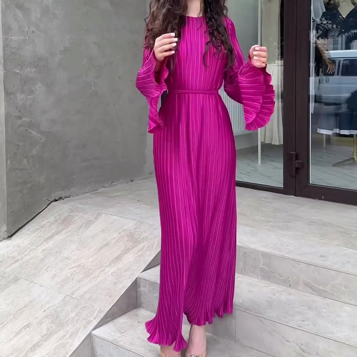 BABETTE - LANGES PLISSEE-KLEID