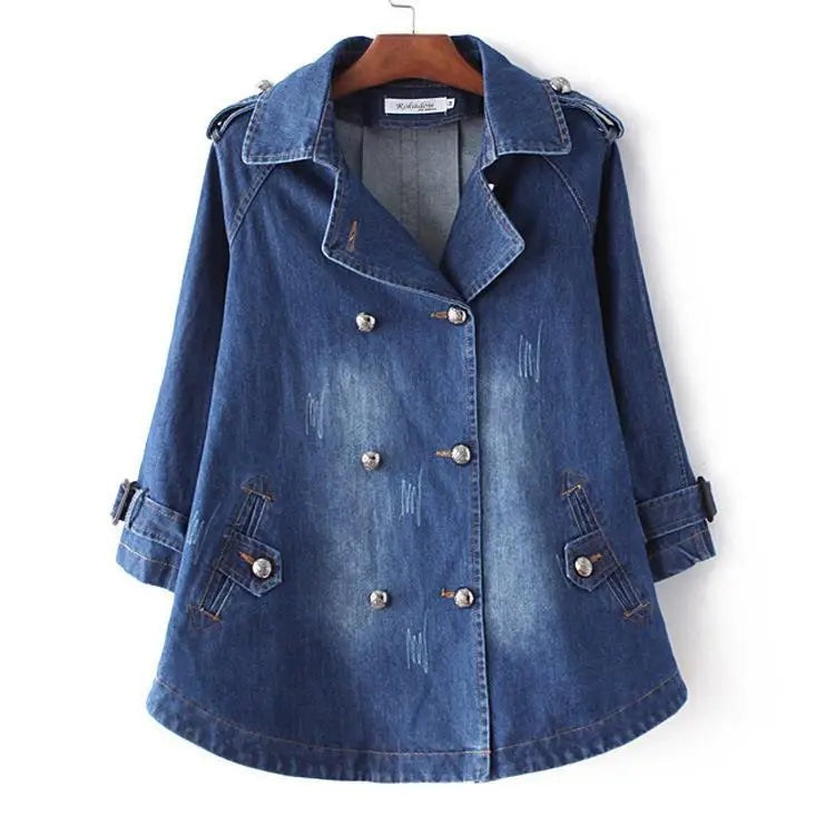 QUEENA – JEANSJACKE MIT DOPPELKNOPFLEISTE