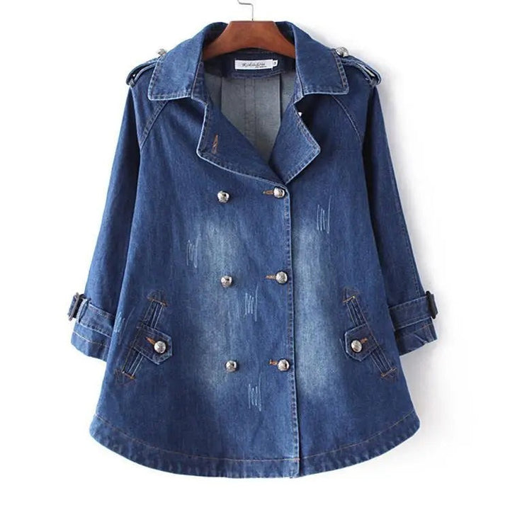 QUEENA – JEANSJACKE MIT DOPPELKNOPFLEISTE
