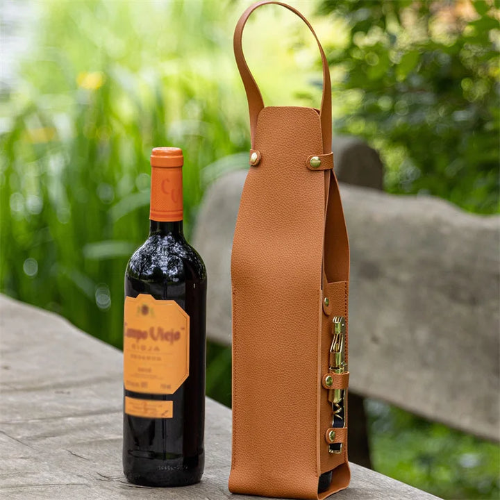 AIKE - FLASCHENHALTER AUS LEDER