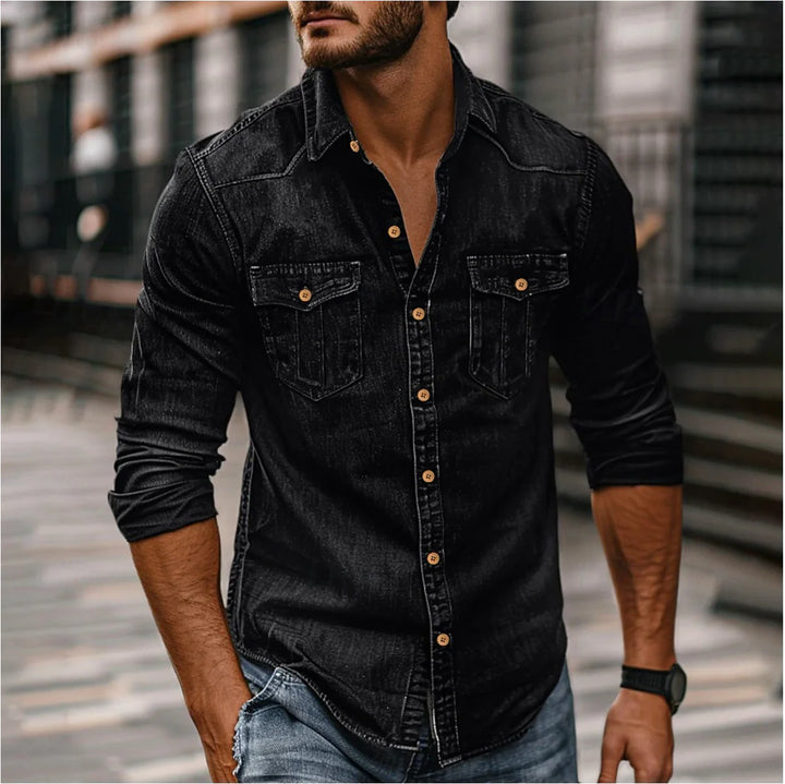 BILL - LANGÄRMELIGES DENIMHEMD