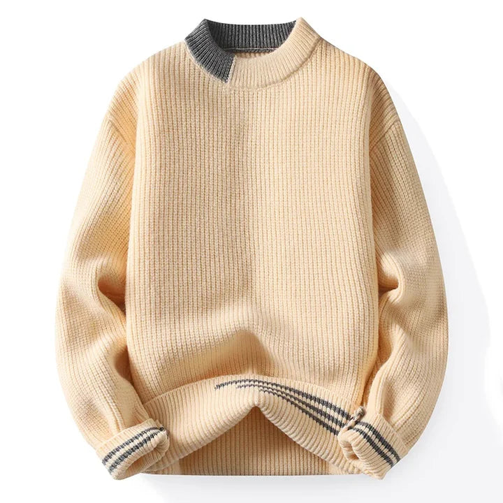 THILO - GROBER STRICKPULLOVER MIT RUNDAUSSCHNITT