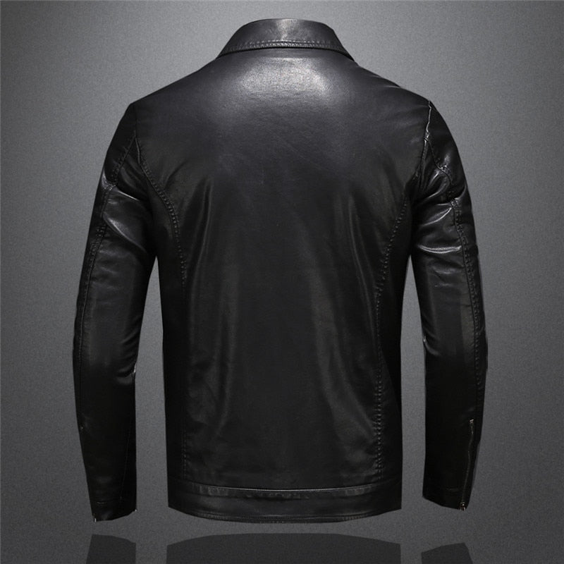 EDWARD - JACKE AUS ENG ANLIEGENDEM LEDER