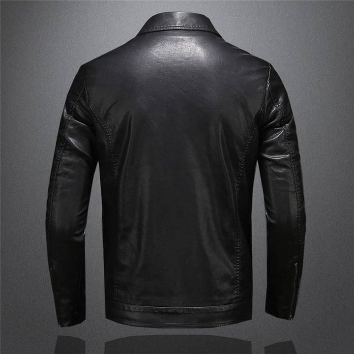 EDWARD - JACKE AUS ENG ANLIEGENDEM LEDER