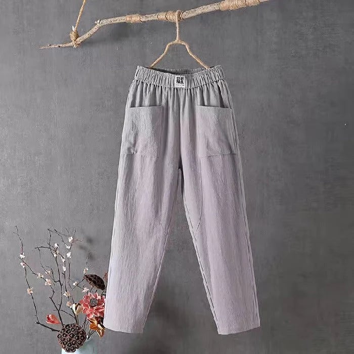 GINA - LOCKERE BAUMWOLLHOSE MIT GERADEM SCHNITT