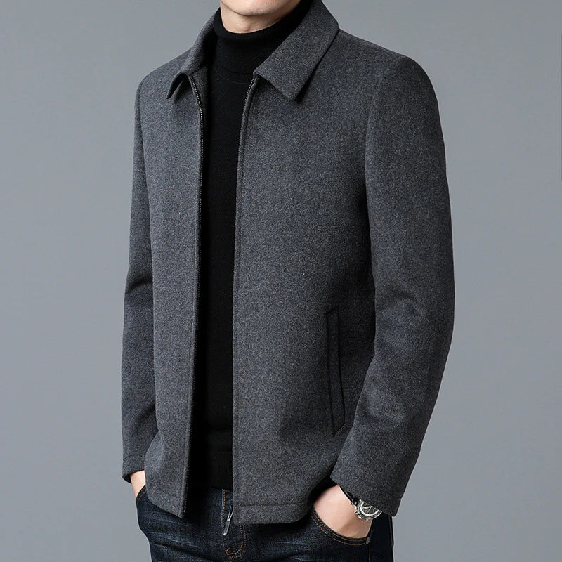 JOHANN - ÜBERGROßE WOLLJACKE MIT REISSVERSCHLUSS