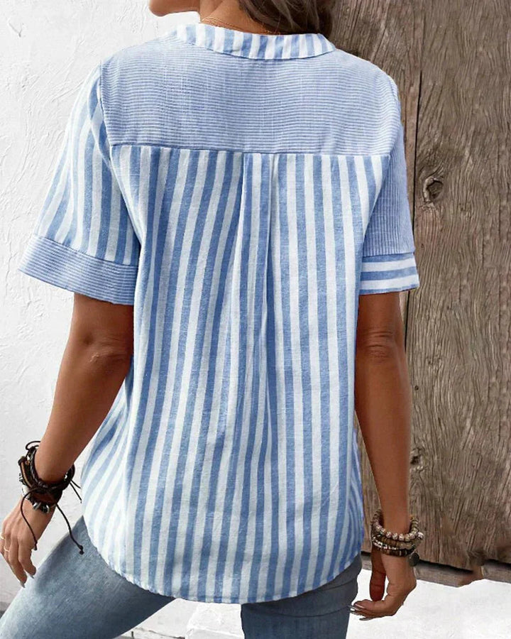 LUANA - LOCKERE BLUSE MIT STREIFENMUSTER
