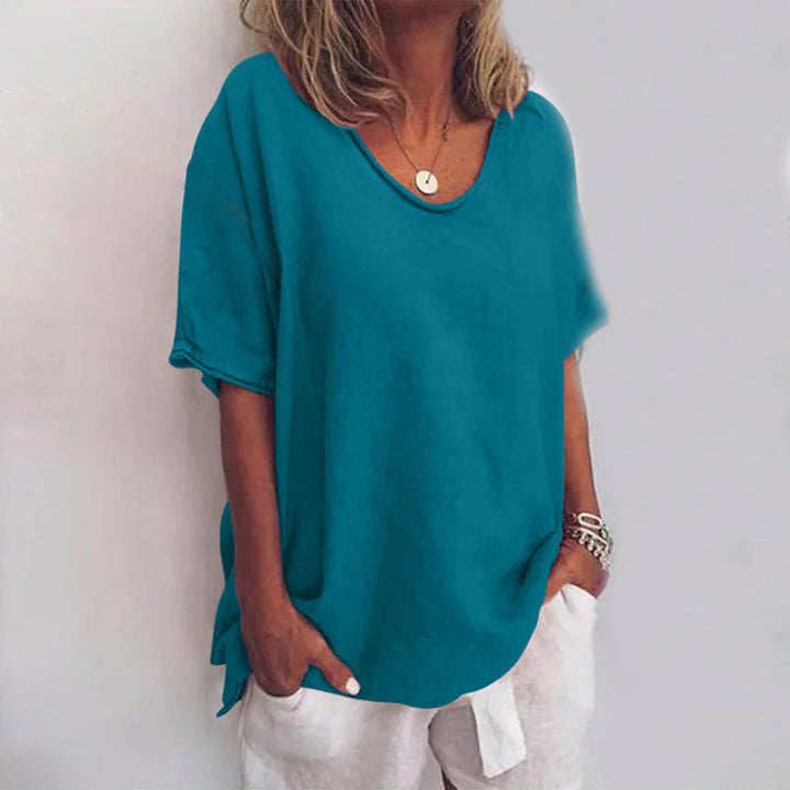 KATHIE - LOCKERES T-SHIRT MIT RUNDHALSAUSSCHNITT