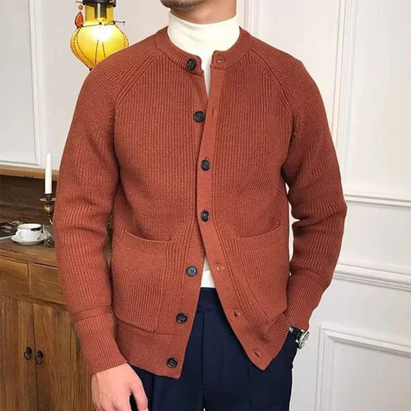 MANFRED - VINTAGE KNOPFSTRICKJACKE