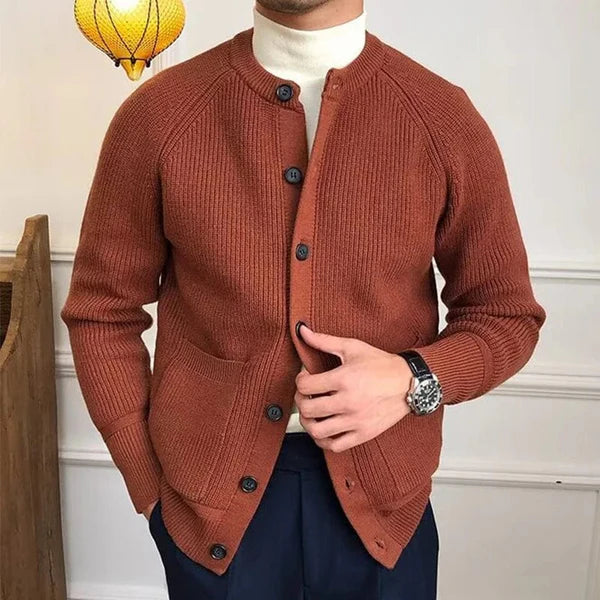 MANFRED - VINTAGE KNOPFSTRICKJACKE