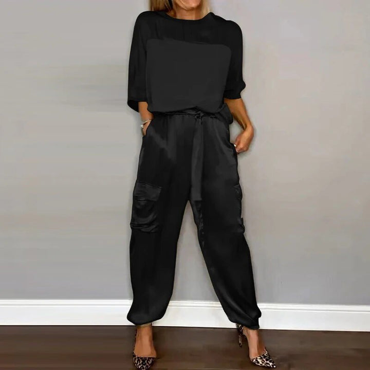 ZITA - SATIN SET UND CARGO-HOSE