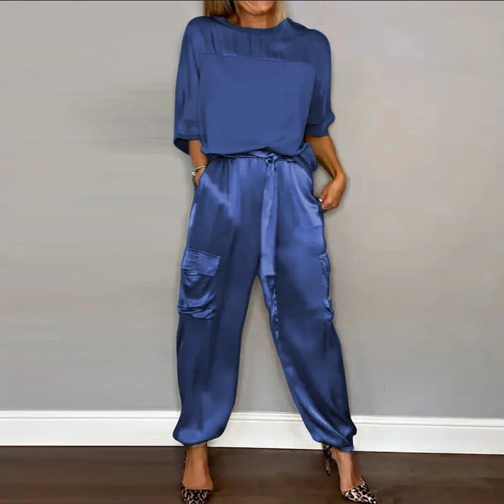 ZITA - SATIN SET UND CARGO-HOSE