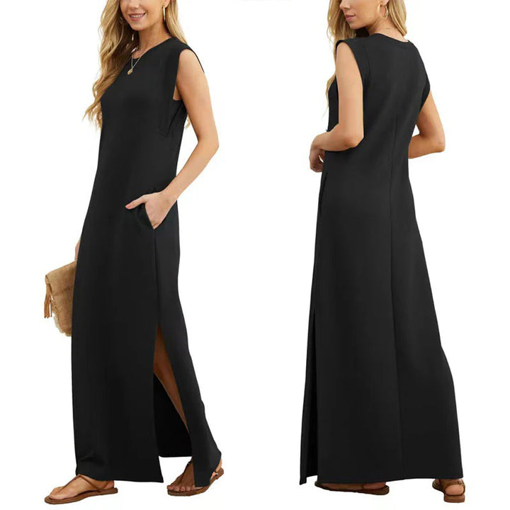 MERYEM - MAXIKLEID ÄRMELLOS GERADE UND LOCKER