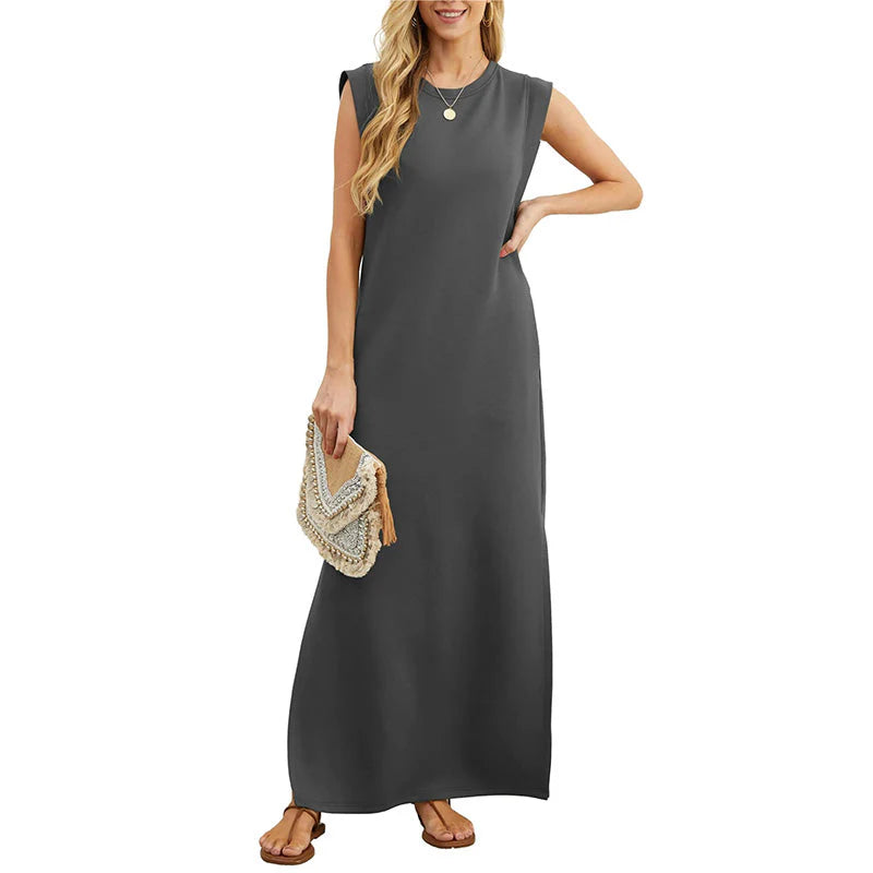 MERYEM - MAXIKLEID ÄRMELLOS GERADE UND LOCKER