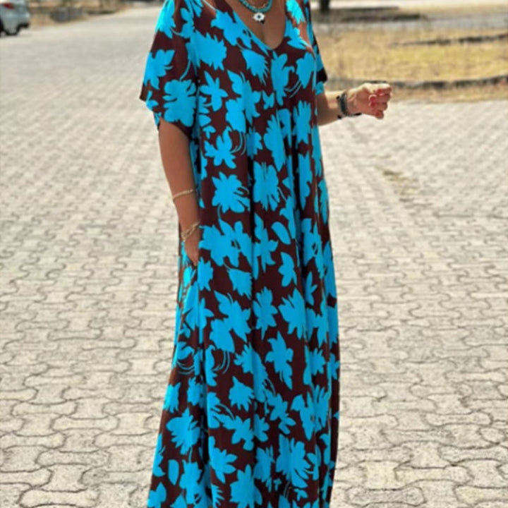 SIBILLA - MAXIKLEID MIT V-AUSSCHNITT