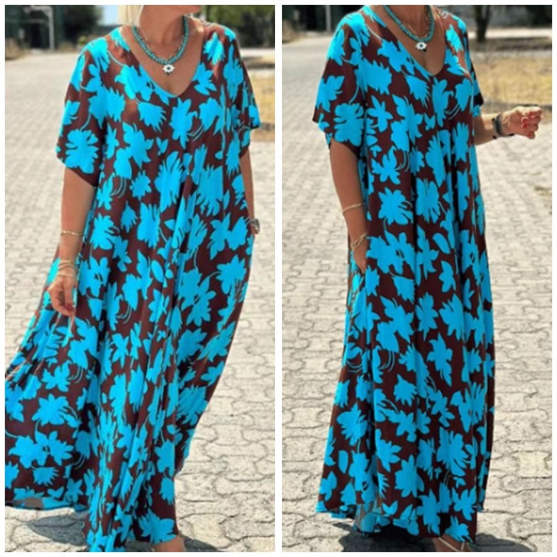 SIBILLA - MAXIKLEID MIT V-AUSSCHNITT