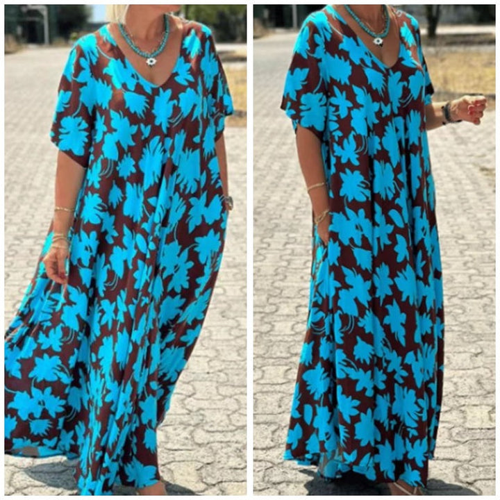 SIBILLA - MAXIKLEID MIT V-AUSSCHNITT