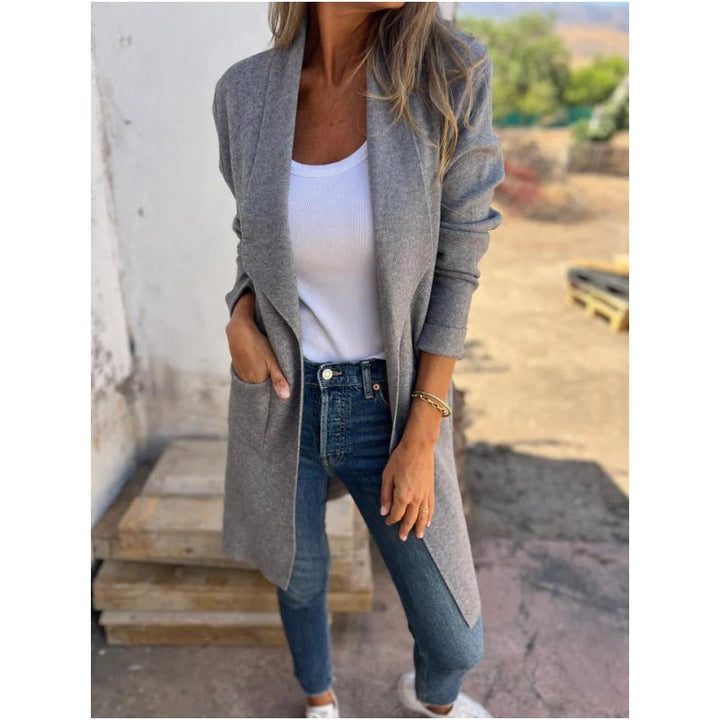 IMKE - LANGER CARDIGAN MIT OFFENEM SCHNITT