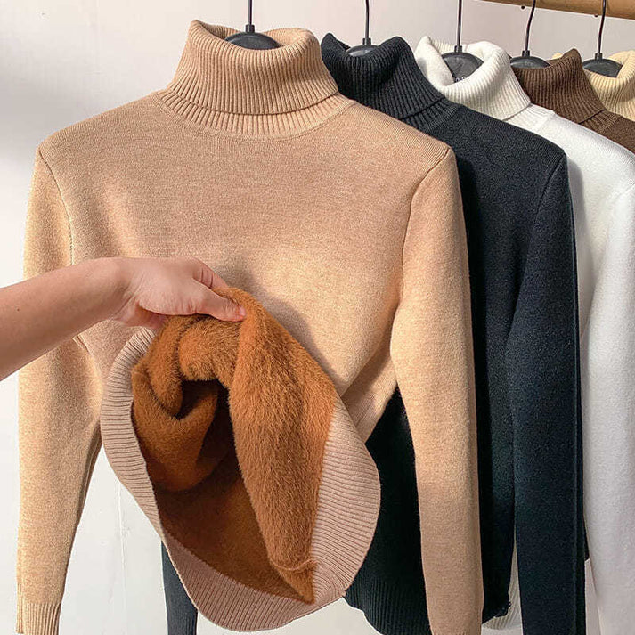 ISOLDE - ENGANLIEGENDER ROLLKRAGENPULLOVER