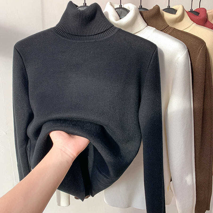 ISOLDE - ENGANLIEGENDER ROLLKRAGENPULLOVER