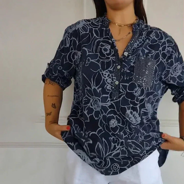 TILDA - LOCKERE BEDRUCKTE BLUSE