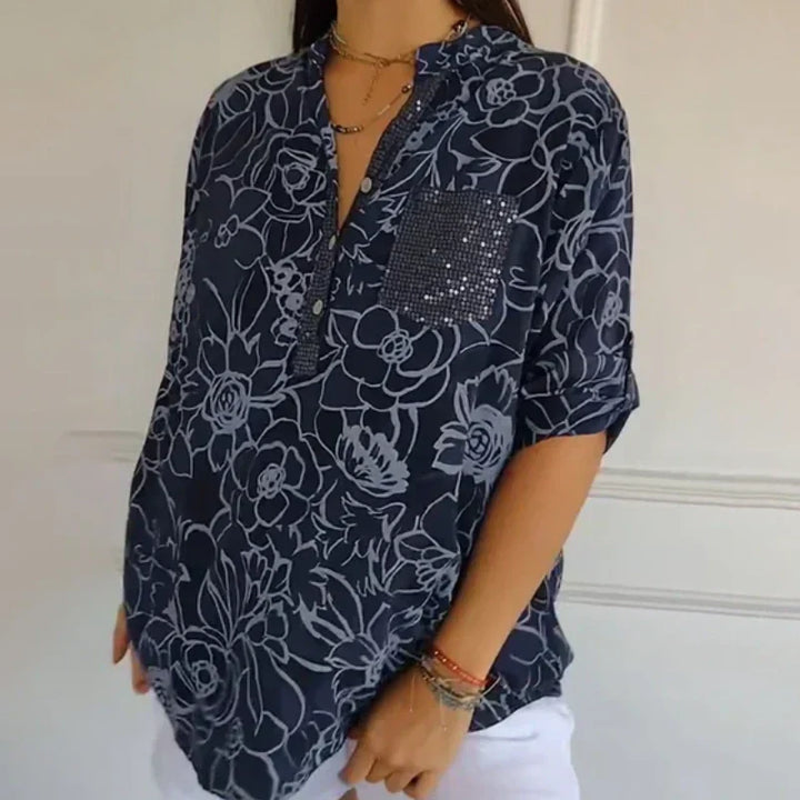 TILDA - LOCKERE BEDRUCKTE BLUSE