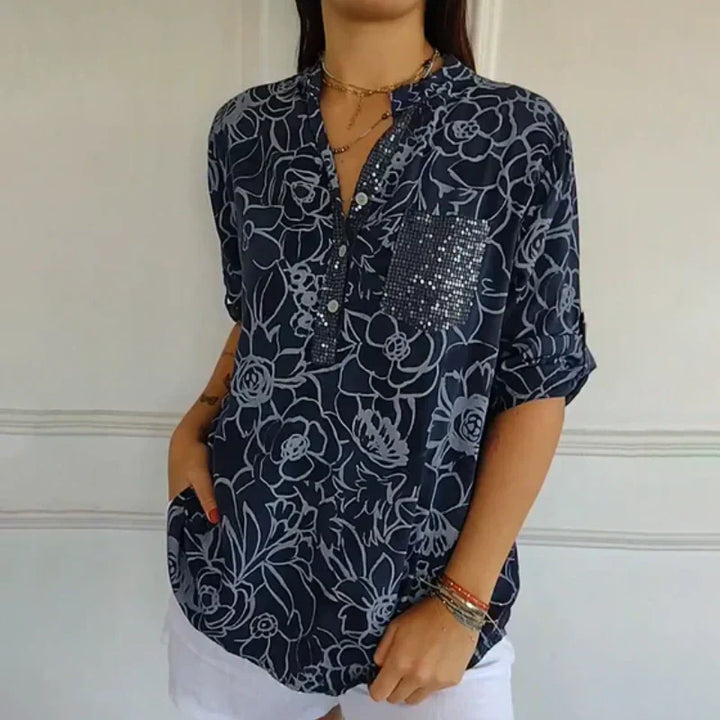 TILDA - LOCKERE BEDRUCKTE BLUSE
