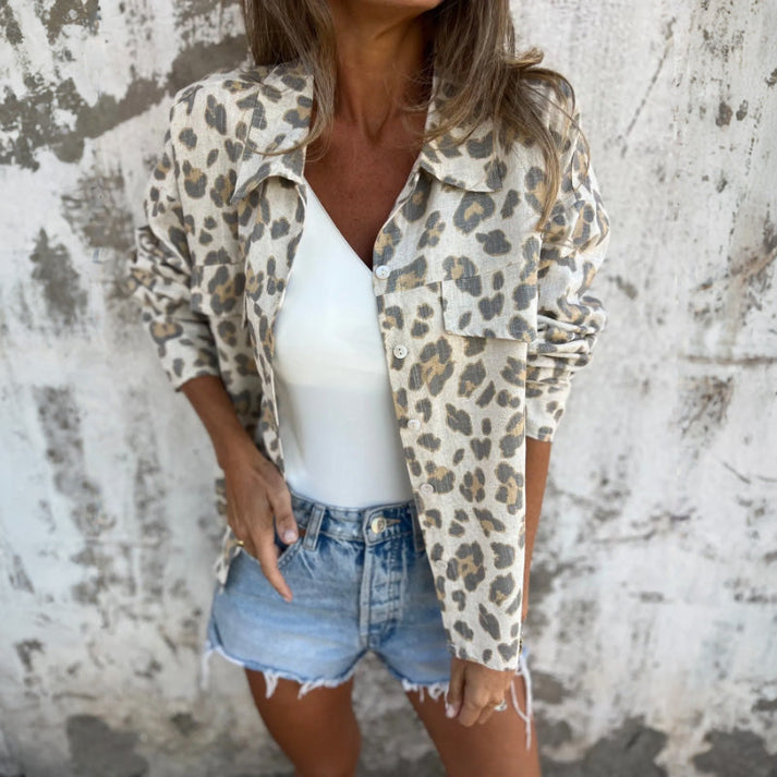 KÜBRA - LOSES HEMD MIT ANIMALPRINT