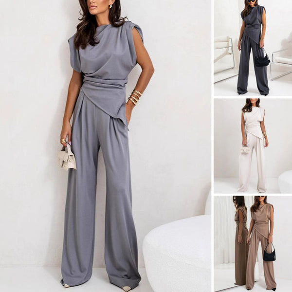 SUNA - ELEGANTES ZWEITEILER-SET IN UNIFARBE