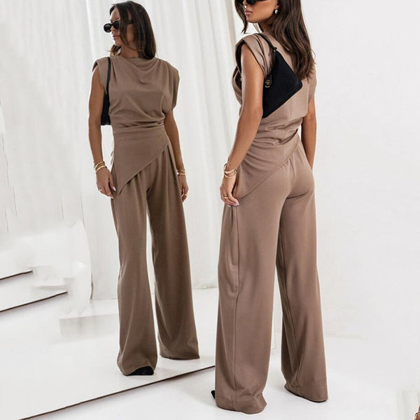 SUNA - ELEGANTES ZWEITEILER-SET IN UNIFARBE