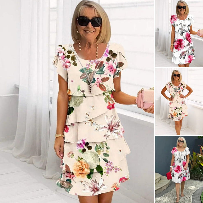 SMILLA - KURZES KLEID MIT BLUMENMUSTER