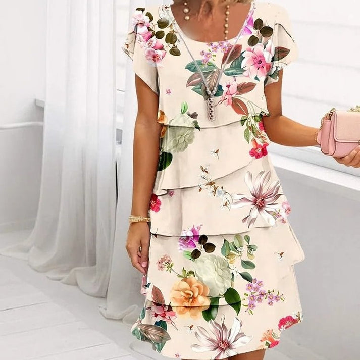 SMILLA - KURZES KLEID MIT BLUMENMUSTER
