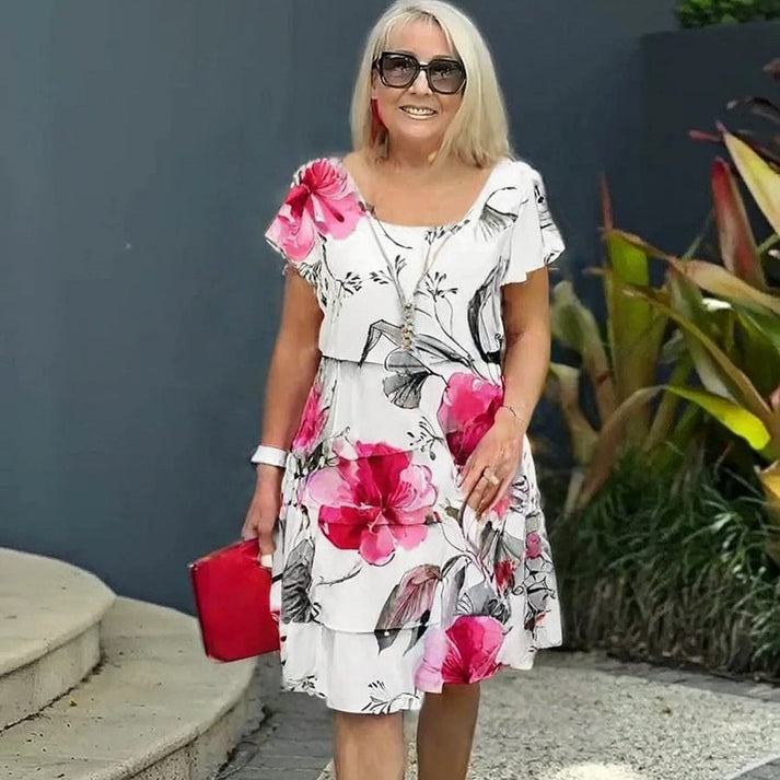 SMILLA - KURZES KLEID MIT BLUMENMUSTER